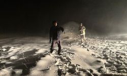 Çanakkale'nin yüksek kesimlerine kar yağdı