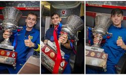Barçalı futbolcular THY uçağında kupa sevinci yaşadı