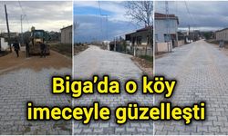 Biga’da bir köy imeceyle güzelleşti