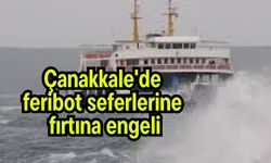 Çanakkale'de feribot seferlerine fırtına engeli