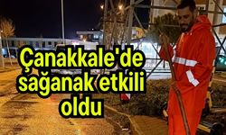 Çanakkale'de sağanak etkili oldu (Video)