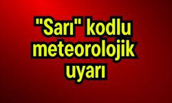 "Sarı" kodlu  meteorolojik  uyarı