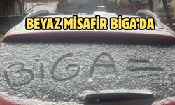 Biga’da özlenen kar nihayet geldi