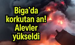 Biga’da korkutan an! Alevler yükseldi