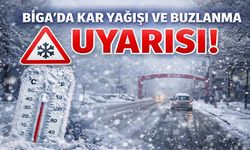 Biga'da kar yağışı ve buzlanma uyarısı