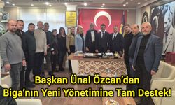Başkan Ünal Özcan’dan Biga’nın Yeni Yönetimine Tam Destek!