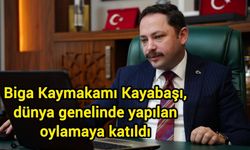 Biga Kaymakamı Kayabaşı, dünya genelinde yapılan oylamaya katıldı