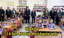 Biga’da 14 bin 464 öğrenci karne aldı