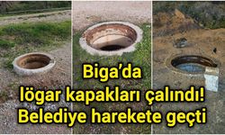 Biga’da lögar kapakları çalındı! Belediye harekete geçti