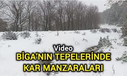 Biga’nın yüksek köyleri beyaz örtüyle kaplandı