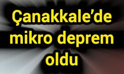 Çanakkale’de mikro deprem oldu