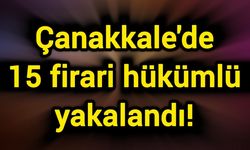 Çanakkale'de 15 firari hükümlü yakalandı!