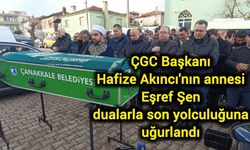 ÇGC Başkanı Hafize Akıncı'nın annesi Eşref Şen dualarla son yolculuğuna uğurlandı