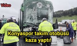 Konyaspor takım otobüsü kaza yaptı!