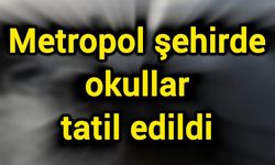 Metropol şehirde okullar tatil edildi