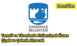 Temsil ve Törenlerde Kullanılmak Üzere Çiçek ve Çelenk Alınacak