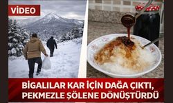 Bigalılar karı dağdan getirdi, pekmezle yedi