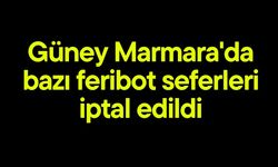 Güney Marmara'da bazı feribot seferleri iptal edildi