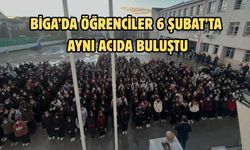 Biga’da öğrenciler 6 Şubat’ta aynı acıda buluştu