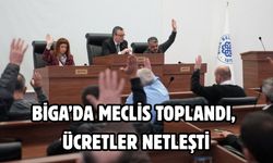 Biga’da meclis toplandı, ücretler netleşti
