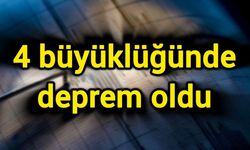 4 büyüklüğünde deprem oldu