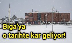Biga’ya o tarihte kar geliyor!