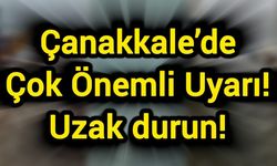 Çanakkale’de Çok Önemli Uyarı! Uzak durun!