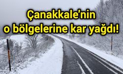Çanakkale'nin o bölgelerine kar yağdı!