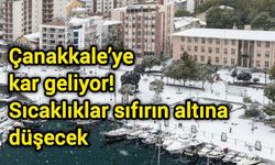 Çanakkale’ye kar geliyor: Sıcaklıklar sıfırın altına düşecek