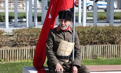 Çanakkale'ye yürüyen gazi torunu Tekirdağ'a ulaştı