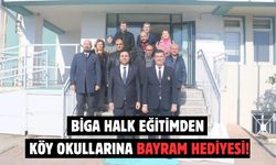 Biga Halk Eğitimden köy okullarına bayram hediyesi!