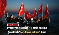 Profesyonel dalgıç, 18 Mart anısına Çanakkale’de "dünya rekoru" kırdı