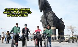 Çanakkale şehitleri anısına 754 kilometre pedal çevirdiler