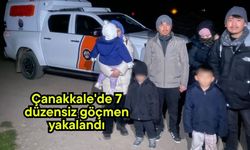 Çanakkale'de 7 düzensiz göçmen yakalandı