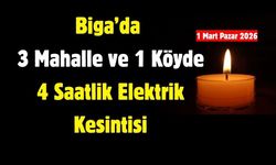 Biga’da 3 Mahalle ve 1 Köyde 4 Saatlik Elektrik Kesintisi