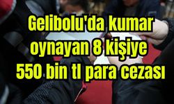 Gelibolu'da kumar oynayan 8 kişiye 550 bin tl para cezası
