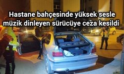 Hastane bahçesinde yüksek sesle müzik dinleyen sürücüye para cezası uygulandı