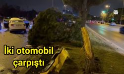 İki otomobil çarpıştı