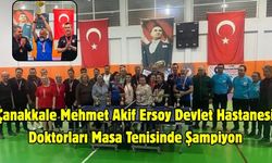 Çanakkale Mehmet Akif Ersoy Devlet Hastanesi Doktorları Masa Tenisinde Şampiyon