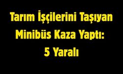 Tarım İşçilerini Taşıyan Minibüs Kaza Yaptı: 5 Yaralı
