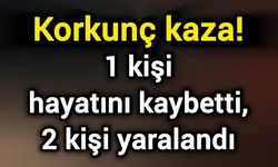 Korkunç kaza! 1 kişi hayatını kaybetti, 2 kişi yaralandı
