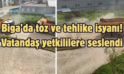 Biga’da toz ve tehlike isyanı! Vatandaş yetkililere seslendi