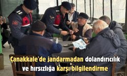 Çanakkale'de jandarmadan dolandırıcılık ve hırsızlığa karşı bilgilendirme