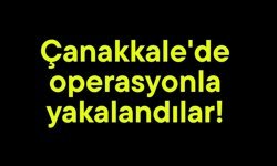 Çanakkale'de operasyonla yakalandılar!