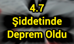 4.7 şiddetinde deprem oldu