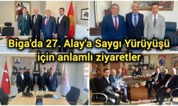 Biga'da 27. Alay'a Saygı Yürüyüşü için anlamlı ziyaretler