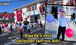Biga’da o okul velilerden tam not aldı!