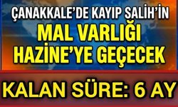 Çanakkale’de kayıp Salih’in mal varlığı Hazine’ye geçecek