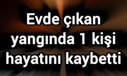 Evde çıkan yangında 1 kişi hayatını kaybetti