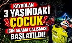 Kaybolan 3 yaşındaki çocuk için arama çalışması başlatıldı